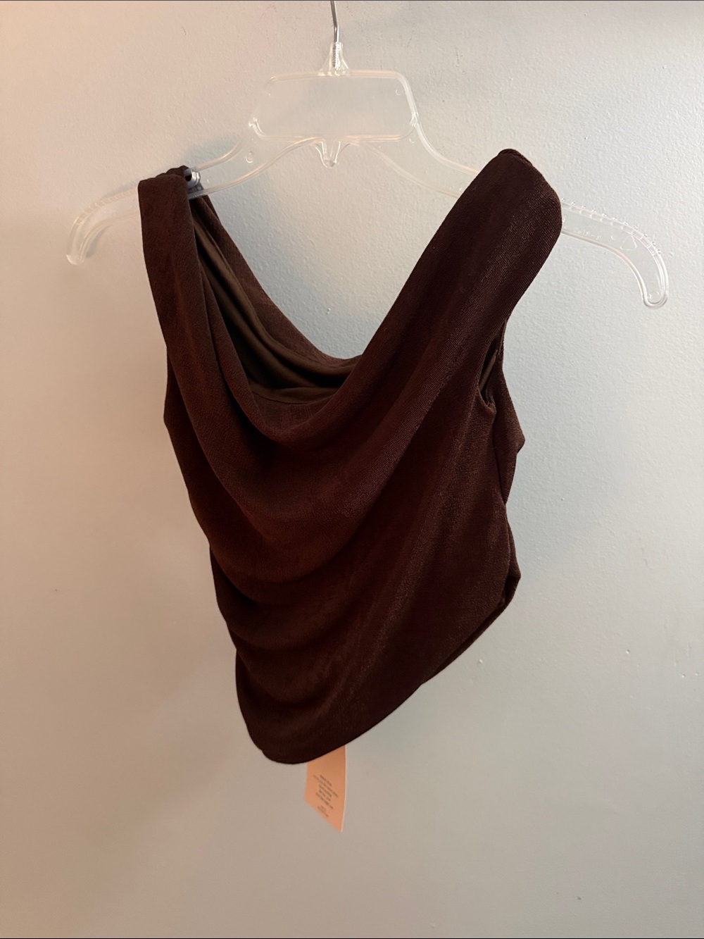 SHEIN Brown Draped Cowl Neck Sleeveless Camisole